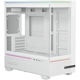 Корпус без блока питания/ Case Thermalright M10 Vision, Mini-Tower, TG, LCD, ARGB, no fans, 2xUSB-A 3.0, 1xUSB Type-C, mATX, mITX White