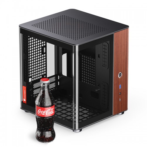 Корпус без блока питания/ Case JONSBO TK-0, Mini-Tower, no fans, 1xUSB-A 3.2 + 1xUSB-C 3.2, SFX PSU Support, mITX Black JONSBO