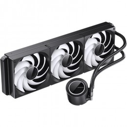 Система жидкостного охлаждения/ Water Cooling System JONSBO TG-420 ARGB Black (300W, 420mm, Black, ARGB/ Fans: 3x140mm, 93.73CFM, 36.2dBA, 1800RPM/ Pump height 54.55mm, 30dBA, 2400RPM, Rad thickness 54.5mm/ S: 1851, 1700, 1200, 115X, AM5, AM4)