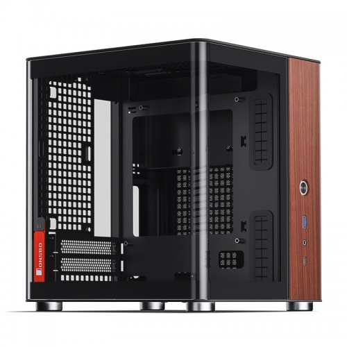 Корпус без блока питания/ Case JONSBO TK-0, Mini-Tower, no fans, 1xUSB-A 3.2 + 1xUSB-C 3.2, SFX PSU Support, mITX Black JONSBO