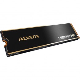 Твердотельный накопитель/ ADATA SSD LEGEND 960, 1000GB, M.2(22x80mm), NVMe 1.4, PCIe 4.0 x4, 3D NAND, R/W 7400/6000MB/s, IOPs 730 000/610 000, DRAM buffer 1000MB, TBW 780, DWPD 0.43, with Heat Spreader (5 лет)