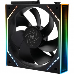 Кулер для корпуса/ Case Cooler Thermalright TL-M12QR Reverse (124x120x25mm, 4-pin PWM, ARGB, 47.6CFM, 23.2dBA, 1500RPM, Black)