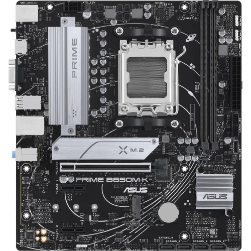 Материнская плата Asus PRIME B650M-K AM5: 2xDDR5, 8ch Audio, 2.5G LAN, mATX для мощных сборок