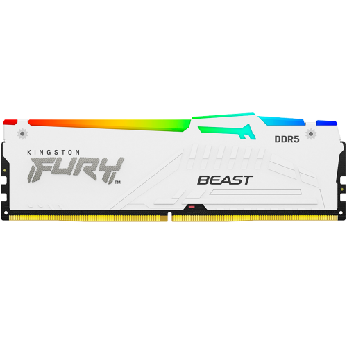 Оперативная память Kingston 32GB DDR5 5600MT/s CL36 DIMM FURY Beast White RGB EXPO – мощное решение для геймеров