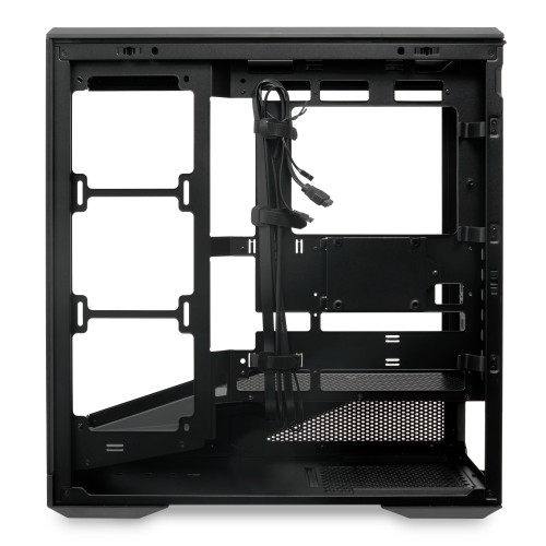 Корпус без блока питания/ Case HSPD F711, Panoramic Full Tower, Black, TG, 0.7 SPCC, no fans ATX, mATX, mITX 190/420/280mm 2x2.5", 2x3.5", 7xPCI 1xUSB-A 3.0, 1xUSB-C 445x235x475mm HSPD