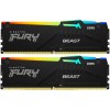 Купить оперативную память Kingston 16GB DDR5 5200MT/s CL40 DIMM (2x8GB) FURY Beast RGB XMP для мощного игрового ПК