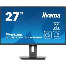 Монитор Iiyama 27" ProLite XUB2797UHSNP-B1 черный IPS LED 4ms 16:9 HDMI M/M матовая HAS Piv 1300:1 350cd 178гр/178гр 3840x2160 60Hz DP 4K USB 6.3кг