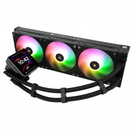 Водяное охлаждение для процессора/ Water Cooling System Thermalright Grand Vision 360 (360mm, LED, Black, ARGB/ Fans: 3x120mm, 80.45CFM, 29.4dBA, 2150RPM/ Pump height 72.5mm, 6400RPM, Rad thickness 27mm/ S: 1700, 1200, 1851, 115X, 2011, 2066, AM5, AM4)