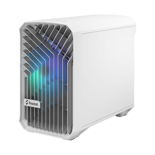 Корпус ПК без блока питания/ Case Fractal Design Torrent Nano RGB TG Clear Tint, Mini-Tower, 1x180mm RGB, 2xUSB-A 3.2 + 1xUSB 3.2 Type-C mITX, mDTX White Fractal Design