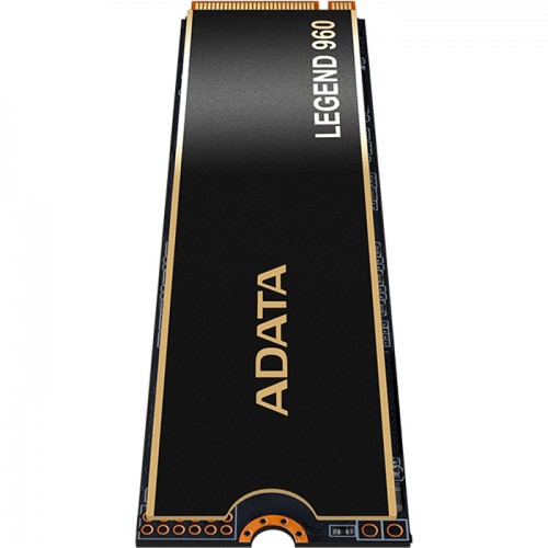 Твердотельный накопитель/ ADATA SSD LEGEND 960, 1000GB, M.2(22x80mm), NVMe 1.4, PCIe 4.0 x4, 3D NAND, R/W 7400/6000MB/s, IOPs 730 000/610 000, DRAM buffer 1000MB, TBW 780, DWPD 0.43, with Heat Spreader (5 лет) ADATA