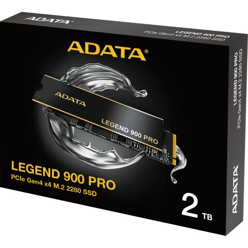 Твердотельный накопитель/ ADATA SSD LEGEND 900 PRO, 2000GB, M.2(22x80mm), NVMe 1.4, PCIe 4.0 x4, 3D NAND, R/W 7400/6500MB/s, IOPs н.д./н.д., TBW 1200, DWPD 0.3 (5 лет) ADATA