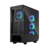 Корпус ПК без блока питания/ Case Fractal Design Meshify 2 Compact Lite RGB TG Light Tint, Midi-Tower, 4x120mm RGB, 2xUSB-A 3.2 ATX, mATX, mITX Black Fractal Design
