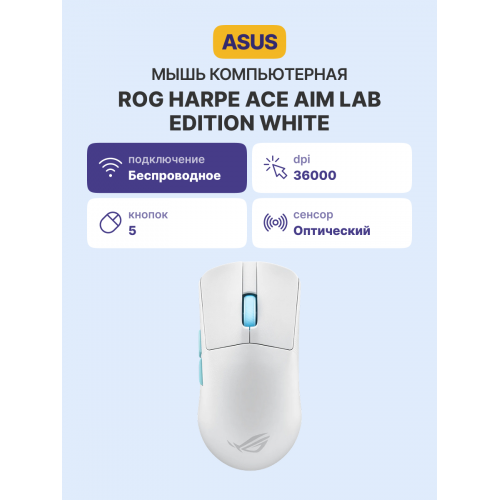 Мышь P713 ROG HARPE ACE AIM LAB EDITION/WHT/ ASUS P713 ROG HARPE ACE AIM LAB EDITION/WHT ASUS