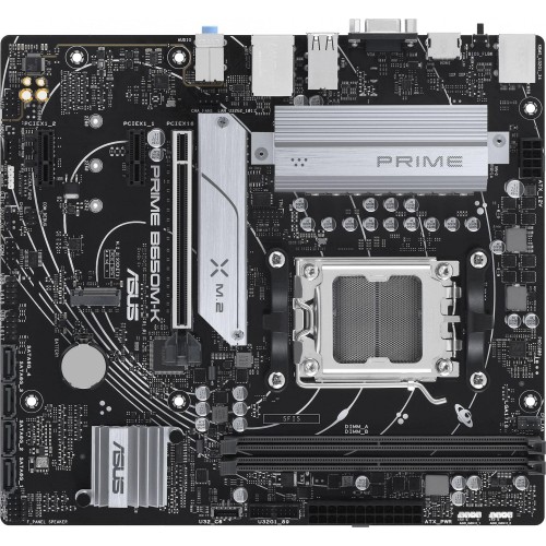 Материнская плата Asus PRIME B650M-K AM5: 2xDDR5, 8ch Audio, 2.5G LAN, mATX для мощных сборок
