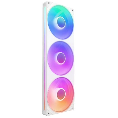 Кулер для корпуса ПК/ Case Cooler NZXT F360 RGB Core (120x120x25mm, 4-pin PWM, RGB, 75.12CFM, 30dBA, 2400RPM, White, Single-Frame RGB Fan Unit) NZXT