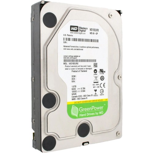 Жесткий диск RECERTIFIED WD SATA3 1Tb AV-GP для видеонаблюдения - 5400 RPM, 64MB, 1 год гарантии