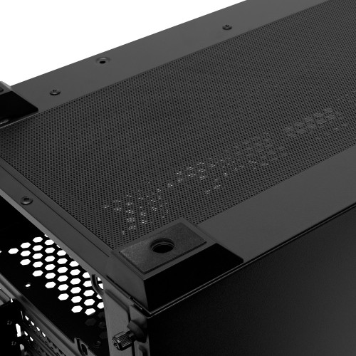 Корпус без блока питания/ Case HSPD M740, Mesh Mid Tower, Black, TG, 0.6 SPCC, no fans, E-ATX, ATX, mATX, mITX, 170/400/200mm, 4x2.5", 2x3.5", 7xPCI, 1xUSB-A 3.0, 1xUSB-C 3.0, 460x218x450mm HSPD