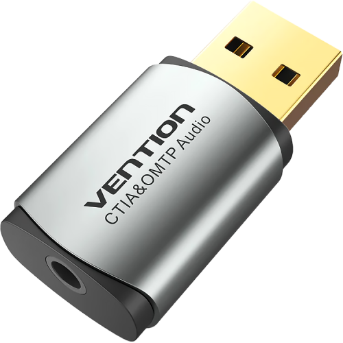 Внешняя звуковая карта Vention USB в сером цвете - высокое качество звука для вашего устройства