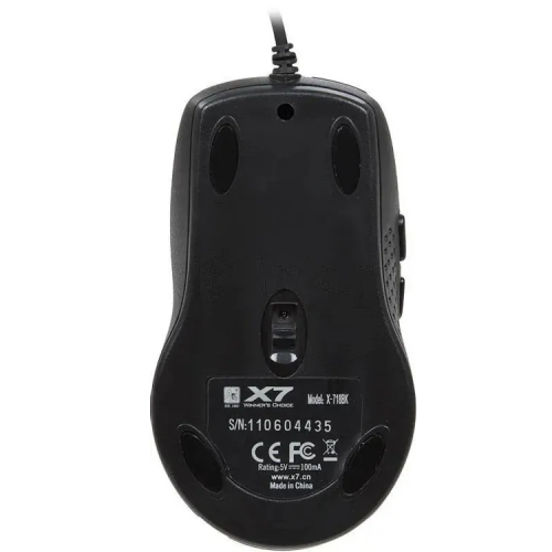Мышь A4Tech X-718BK черный оптич. 3000dpi USB 6but (X-718BK USB)