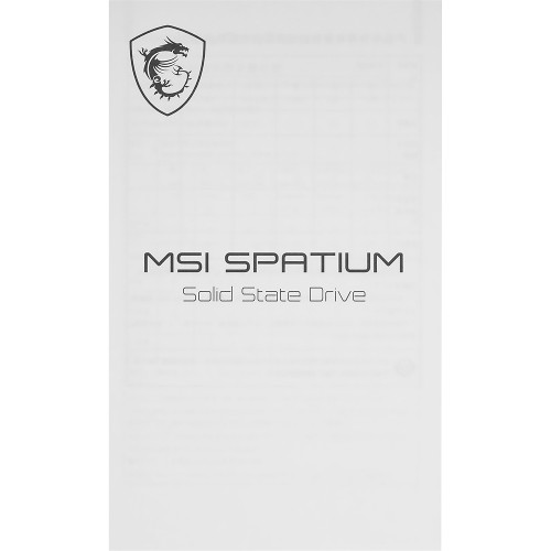 MSI SSD SPATIUM M560, 2000GB, M.2(22x80mm), NVMe, PCIe 5.0 x4, 3D TLC, R/W 10300/8700, IOPs 1 300 000/1 400 000,TBW 1200, DWPD 0.66 (5 лет) MSI