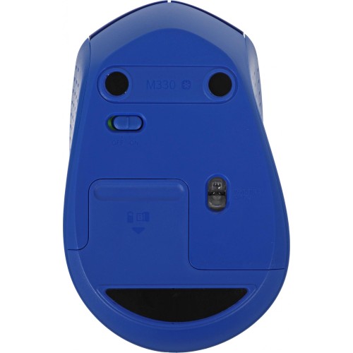 Мышь Logitech M330 Silent Plus синий оптическая 1000dpi silent беспров. USB 2but (910-004925)