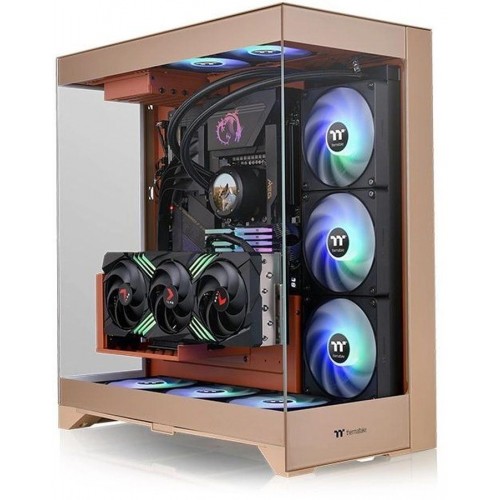 Купить корпус Thermaltake CTE E550 TG Gravel Sand ATX - 8 вентиляторов, 6 слотов для 140мм, 2xUSB 3.0, аудио, PSU [CA-1Z8-00MGWN-00]