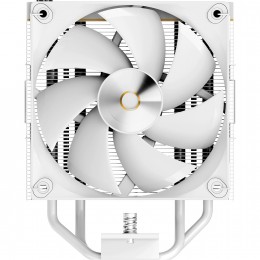 Кулер для процессора/ CPU Cooler Ocypus Iota A40 WH (220W, 4-pin PWM, LED temp., 156.7mm, Al/Cu, 4x6mm, 1x120mm, 77CFM, 29dBA, 2000RPM, S: 1851/1700/1200/115X, AM5/AM4, white)