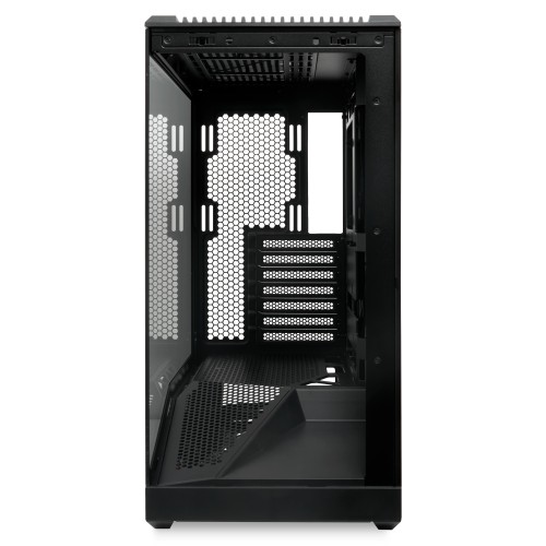 Корпус без блока питания/ Case HSPD F711, Panoramic Full Tower, Black, TG, 0.7 SPCC, no fans ATX, mATX, mITX 190/420/280mm 2x2.5", 2x3.5", 7xPCI 1xUSB-A 3.0, 1xUSB-C 445x235x475mm HSPD