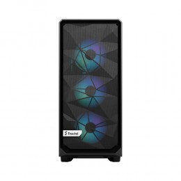 Корпус ПК без блока питания/ Case Fractal Design Meshify 2 Compact Lite RGB TG Light Tint, Midi-Tower, 4x120mm RGB, 2xUSB-A 3.2 ATX, mATX, mITX Black