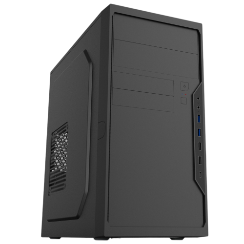 Корпус с блоком питания 500Вт./ Case Foxline FL-733R, mATX, 2x5.25EXT, 2x3.5EXT, 5x3.5INT, 2xUSB3.0, 2xUSB2.0, HDA, w/o FAN, w/500W ATX PSU, w/1.2m EU pwr cord