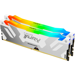 Память оперативная/ Kingston 64GB 6400MT/s DDR5 CL32 DIMM (Kit of 2) FURY Renegade RGB White XMP