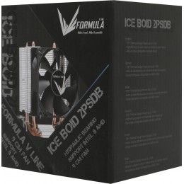 Кулер Formula Ice Boid 2PSDB Soc-AM5/AM4/1200/1700/1851 черный 4-pin 17-34dB Al+Cu 90W Ret [ICE BOID 2PSDB]