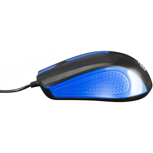 Мышь Оклик 225M черный/синий оптическая 1200dpi USB 3but (288233)