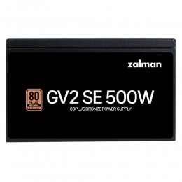 Блок питания ZALMAN ATX 12V Ver252 500W 80+Bronze, APFC, 120mm fan, 24pin, 1x4pin,1x8pin, 2xPCI-E, 3xMolex, 6xSATA, GV2 SE 500W, ZM500-GV2SE