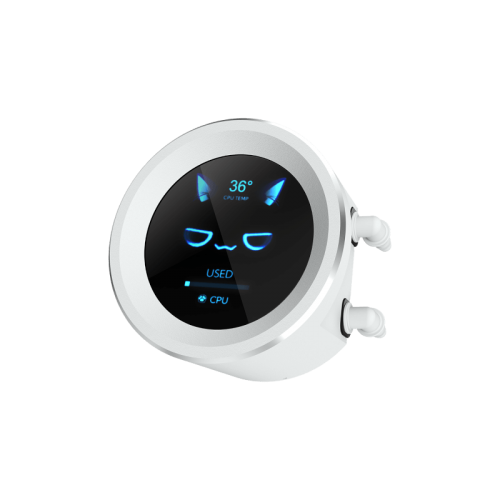 Водяное охлаждение для процессора/ Water Cooling System SAMA Q60 White (360mm, LED temp., White, ARGB/ Fans: 3x120mm, 86CFM, 30dBA, 2600RPM/ Pump height 64mm, 30dBA, 2800RPM, Rad thickness 27mm/ S: 1851, 1700, 1200, 20XX, 115X, AM5, AM4) SAMA