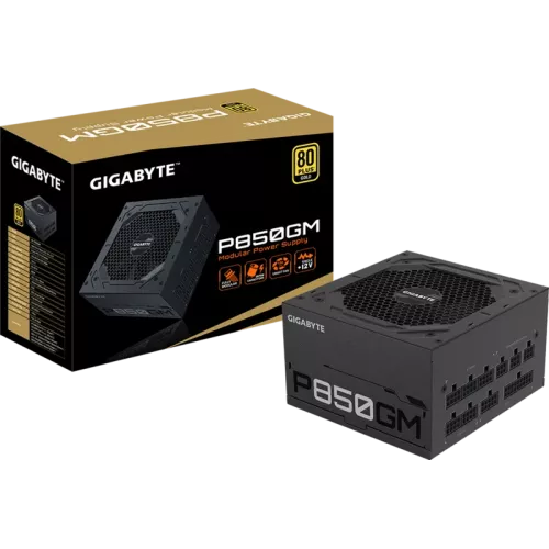 Блок питания Gigabyte GP-P850GM 850W 80+ Gold - Полностью модульный ATX с активным PFC