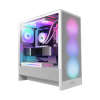 Корпус ПК без блока питания/ Case NZXT H5 Flow RGB, Midi-Tower, TG, 4x120mm RGB, 1xUSB-A 3.2 + 1xUSB-C 3.2, E-ATX, ATX, mATX, mITX White NZXT