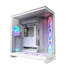 Корпус без блока питания/ Case NZXT H9 Flow RGB+ (2025), Midi-Tower, TG, 6x140mm RGB + 1x120mm RGB, 2xUSB-A 3.2 + 1xUSB-C 3.2, E-ATX, ATX, mATX, mITX White NZXT