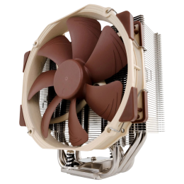 Кулер для процессора/ CPU Cooler Noctua NH-U14S (162W, 4-pin PWM, 165mm, Al/Cu, 6x6mm, 1x140x140x25mm, 82.52CFM, 24.6dBA, 1500RPM, S: 1851/1700/1200/115X/2011/2066, AM5/AM4, Beige/Brown)