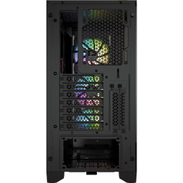 Корпус без блока питания/ Case Corsair iCUE 4000X RGB, Midi-Tower, TG, 3x120mm RGB, 1xUSB-A 3.2, 1xUSB 3.2 Type-C, E-ATX, ATX, mATX, mITX Black