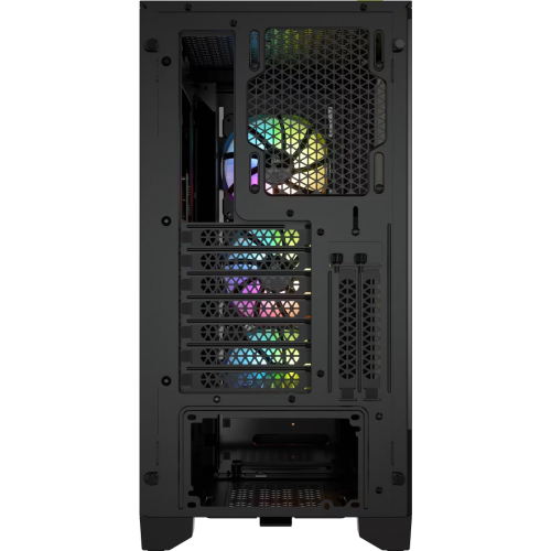 Корпус без блока питания/ Case Corsair iCUE 4000X RGB, Midi-Tower, TG, 3x120mm RGB, 1xUSB-A 3.2, 1xUSB 3.2 Type-C, E-ATX, ATX, mATX, mITX Black Corsair