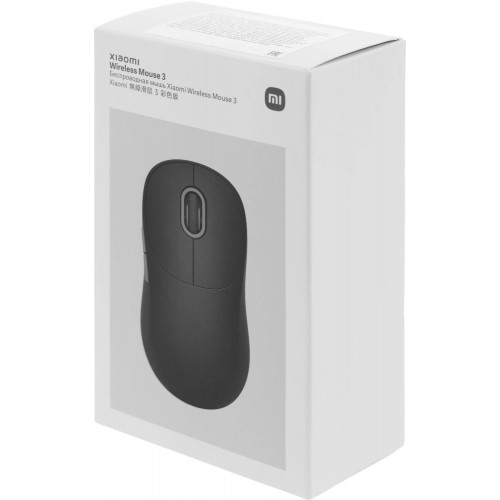Купить беспроводную мышь Xiaomi Wireless Mouse 3 черного цвета с оптическим сенсором 1200dpi и тихой работой для ноутбука - BHR8913GL