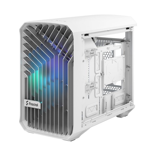 Корпус ПК без блока питания/ Case Fractal Design Torrent Nano RGB TG Clear Tint, Mini-Tower, 1x180mm RGB, 2xUSB-A 3.2 + 1xUSB 3.2 Type-C mITX, mDTX White Fractal Design