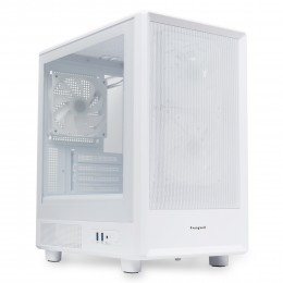 Корпус без блока питания/ Case HSPD M310, Mesh Mini-tower, White, TG, 0.4 SPCC, 3x120mm ARGB (Orbis F1) mATX, mITX 180/280/160mm 1x2.5", 1x3.5", 4xPCI 2xUSB-A 3.0 452x277x418mm