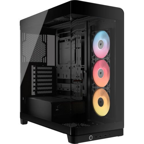 Корпус Corsair Frame 4500X RS-R ARGB: Midi-Tower с 3 ARGB вентиляторами, поддержка E-ATX, ATX, mATX, mITX