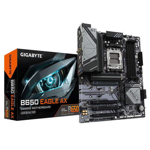 Материнская плата/ MB GIGABYTE AMD B650 sAM5, 4xDDR5(192GB), HDMI 2.1/DP, 1xPCIe 4.0x16, 3xPCIe 3.0x16, 1xLAN, 4xSATA 6Gb/s, 3xM.2, 1xUSB-C, 2xUSB 3.2, 6xUSB 2.0, 1xPS/2, ATX Gigabyte