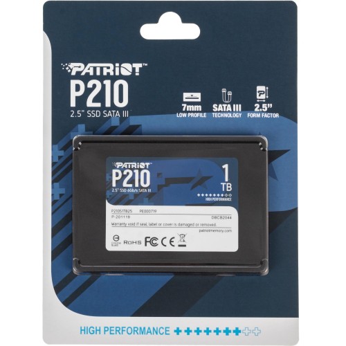 Купить твердотельный накопитель Patriot SATA-III 1TB P210S1TB25 2.5 – высокая скорость и надежность для вашего ПК