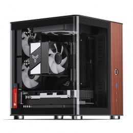 Корпус без блока питания/ Case JONSBO TK-0, Mini-Tower, no fans, 1xUSB-A 3.2 + 1xUSB-C 3.2, SFX PSU Support, mITX Black
