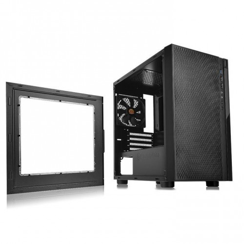 Купить корпус Thermaltake Versa H18 Window черный mATX с поддержкой 4x120mm и 3x140mm вентиляторов, USB 2.0/3.0 и аудио разъемом - идеальное решение для вашего ПК!