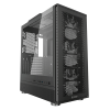 Корпус PCCooler ME200 MESH BK: Midi-Tower с ARGB, поддержка E-ATX, ATX, mATX, mITX